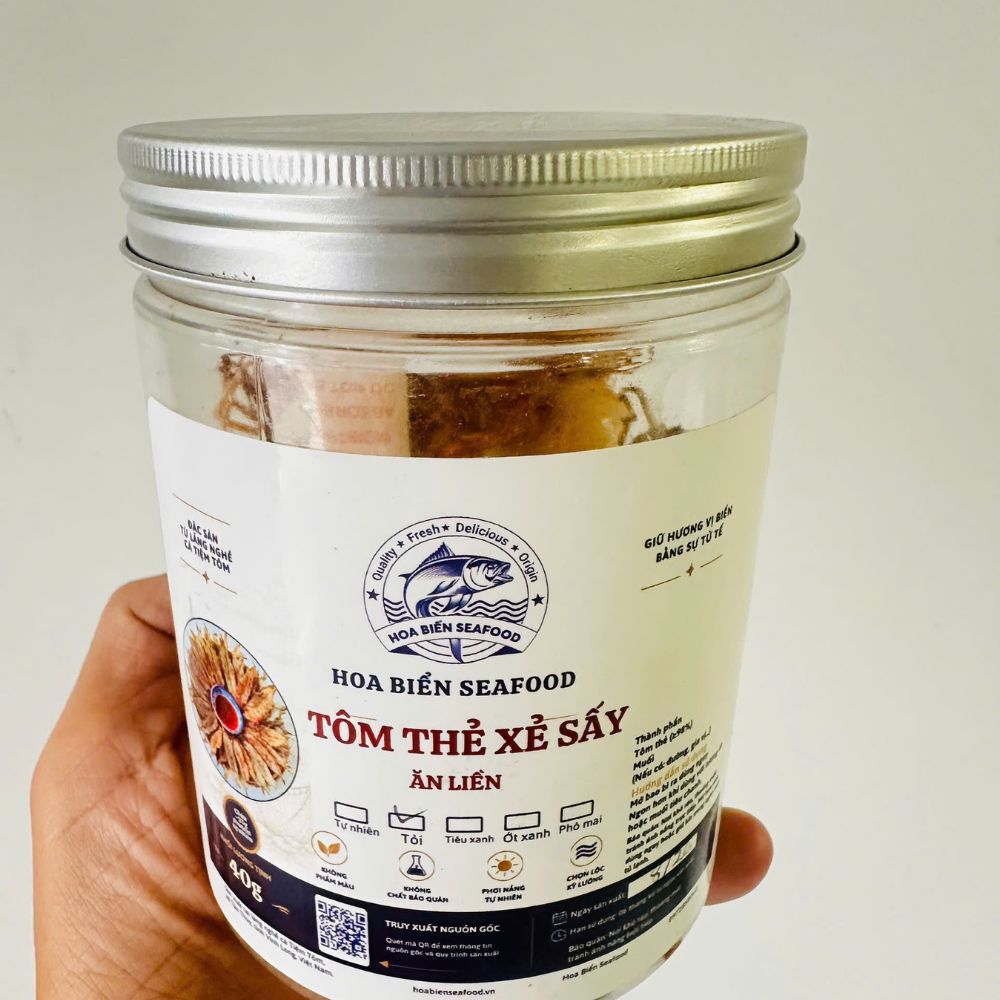 Tôm xẻ tẩm sấy ăn liền (100g)